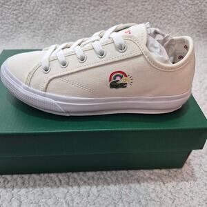 NEW Lacoste Unisex-Child Children's Backcourt Sneaker, Brunette/Sepia, SIZE 2